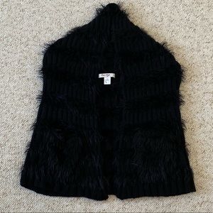 Black fur vest